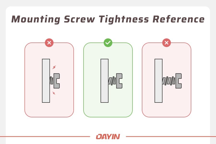 A demonstration of the screw tightness for mounting dart boards.
