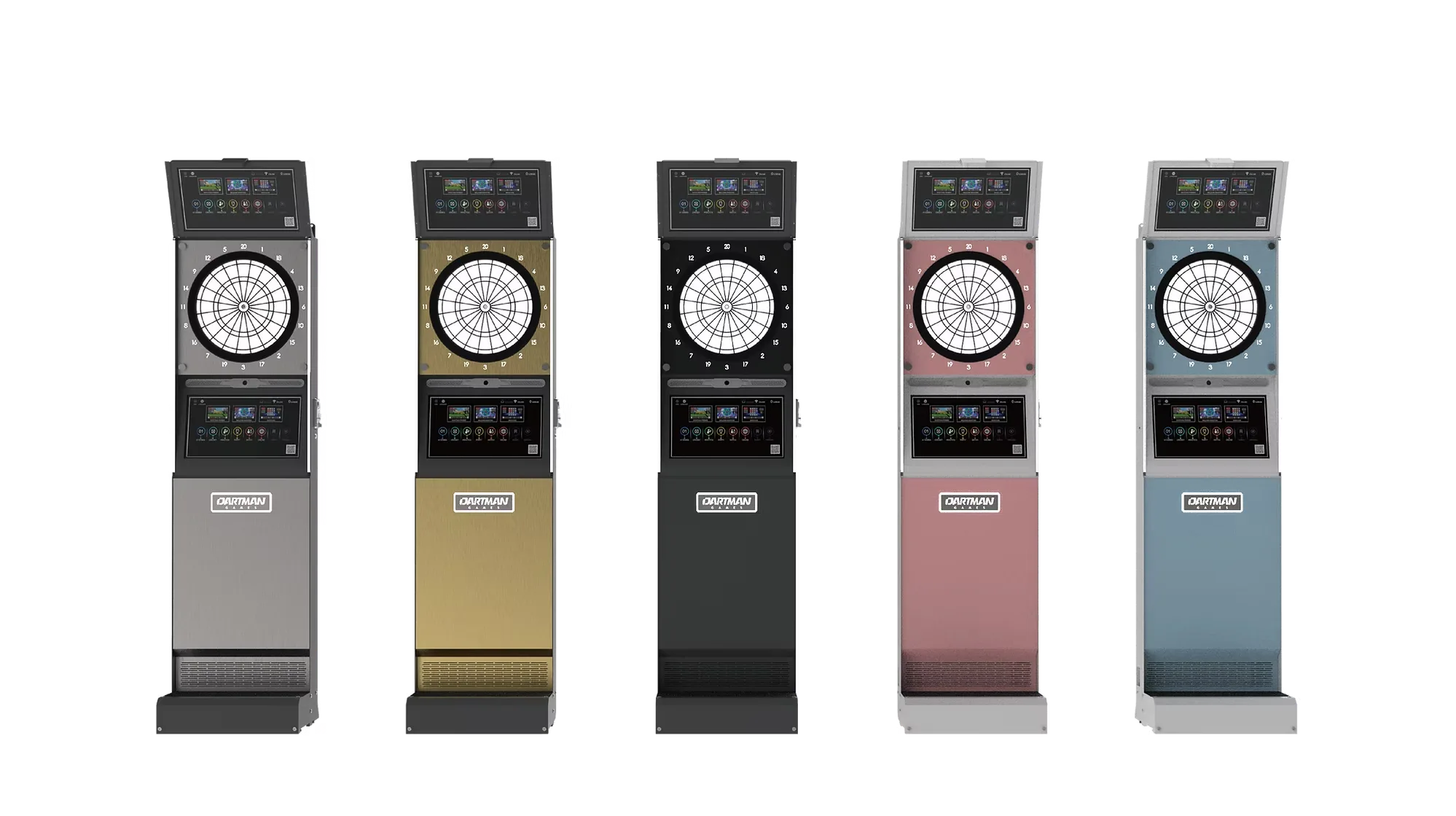 Dart machines by Dartman support soft-tip play in commercial settings.